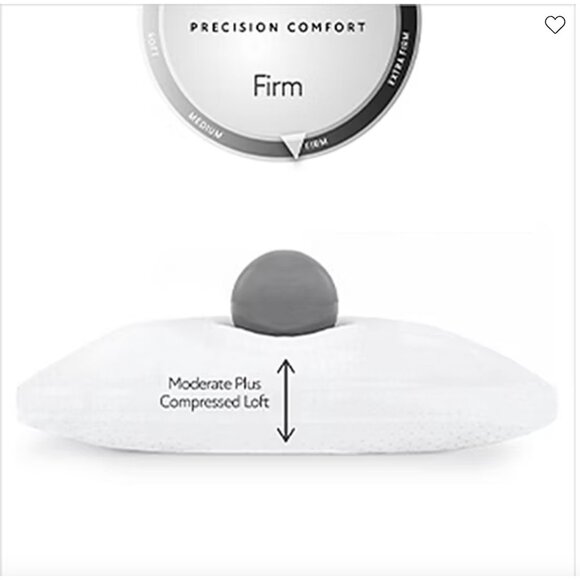 Fieldcrest Down Firm Density Bed Pillow Standard queen Bright White - Picture 2 of 5